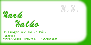 mark walko business card