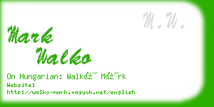 mark walko business card